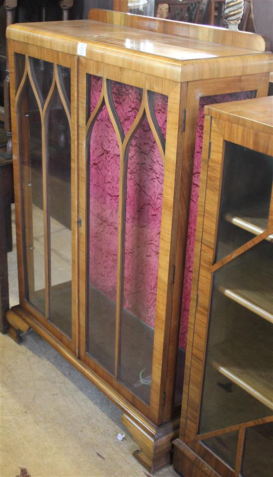 1930 Walnut display cabinet